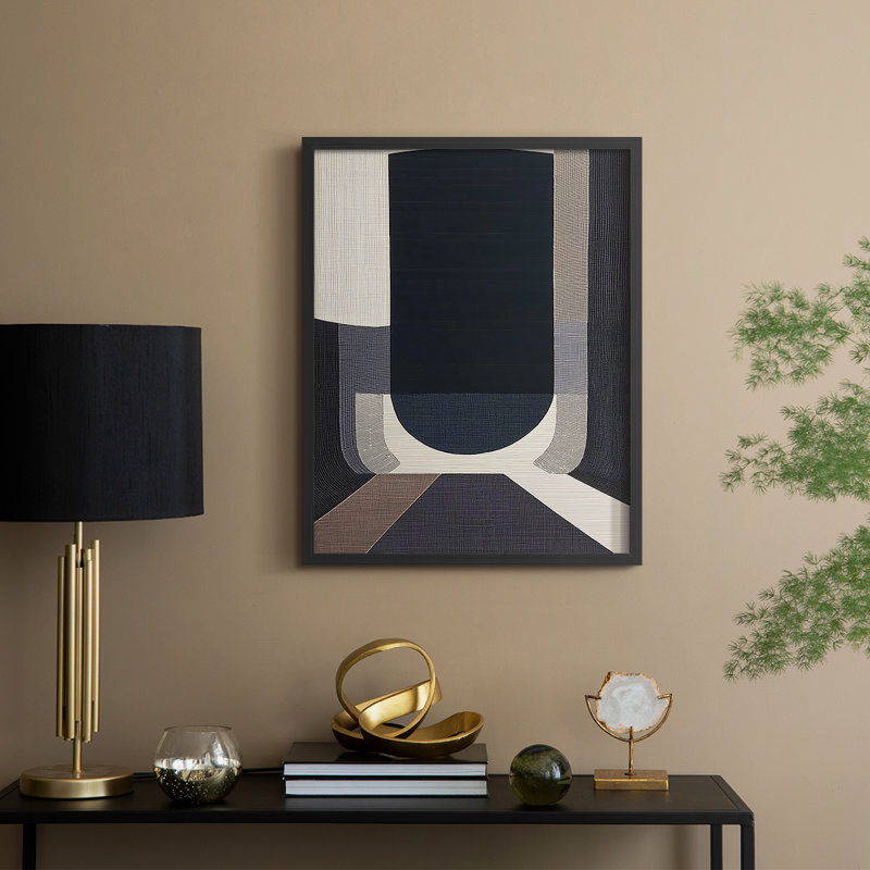 ABSTRACT Series DCLXXXIV Framed Print - Solid Wood, Noir, noir, noir, noir, H 21 po x l 17 po