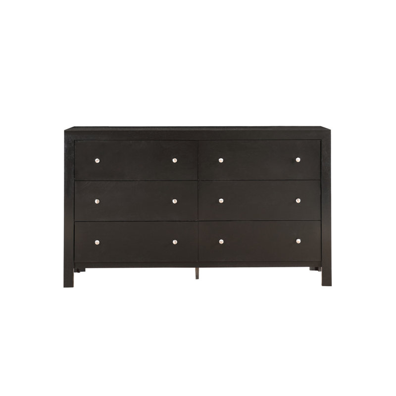 Commode noire G2450-d - panneau de particules fabriqué, profondeur 58 po, largeur 17 po, hauteur 34 po, poids ferme 113 lb,