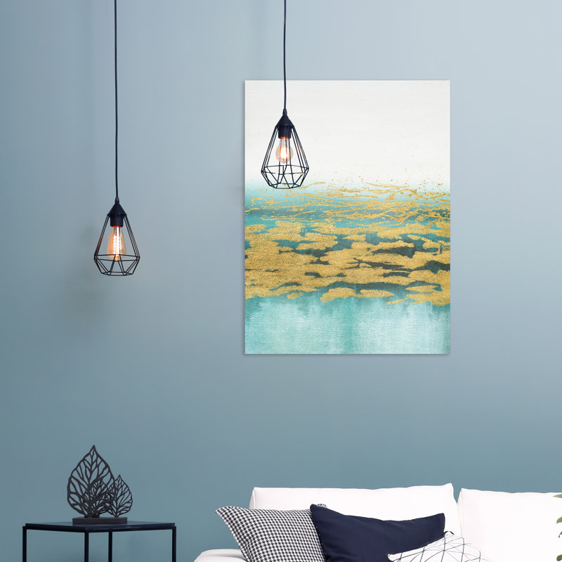 Peinture sur toile tendue, H 48 po x l 36 po x P 1,5 po