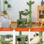 Arbre à chat Cactus 39,4 po avec hamac, grand poteau à griffes en sisal pour chats d'intérieur de taille moyenne