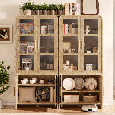 Heavy-Duty 77"H Tall Storage Cabinet, Kitchen Pantry Cabinets