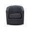 Fauteuil demi-tonneau pivotant en mélange de lin bleu marine Porter, H 27,3 po x l 29,64 po x P 28,47 po-1798278606