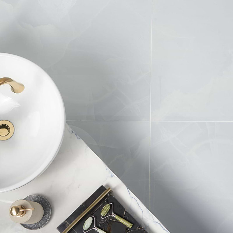 Dreamstone 24X48 Polished Porcelain Tile, Aztec Onyx Azul Polished