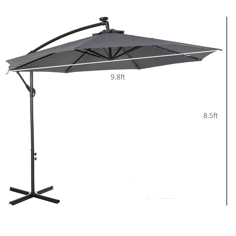 Parasol Chiles 117,6, Gris foncé