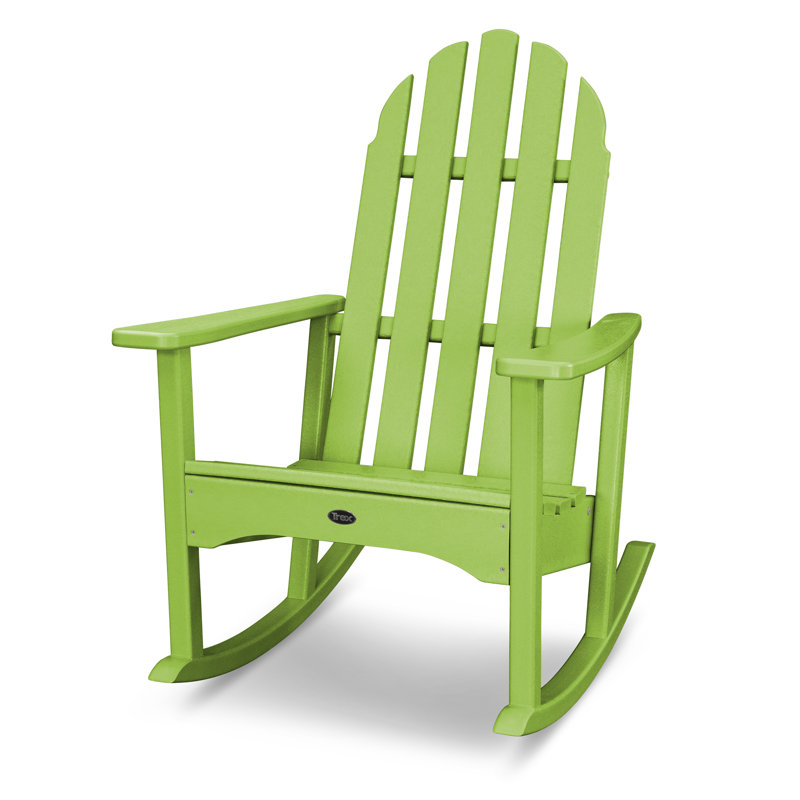 TREX Outdoors Cape Cod Adirondack Rocking Chair, Lime