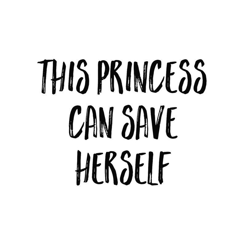 This Princess - Art textuel sur toile tendue, H 36 po x l 36 po