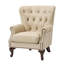 Fauteuil à oreilles en cuir véritable avec garniture cloutée 31,5 po Ansumana-1429727750