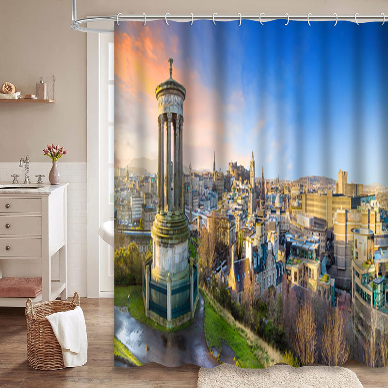 Magnifique rideau de douche avec 12 crochets, 72" L x 84" W