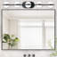 Luminaire de meuble-lavabo minimaliste moderne de 35 po, 5 ampoules DEL en cristal de sable et acrylique, luminaire mural, convenant au miroir de meuble-lavabo-121059281
