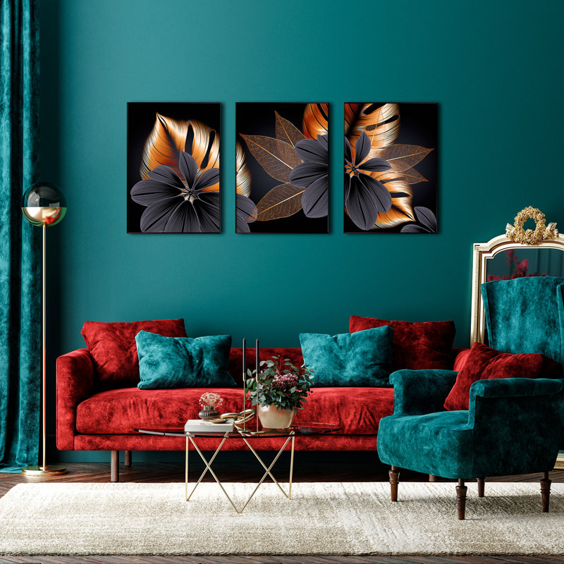 Circular - 3 Piece Single Picture Frame Painting Set on Wood