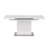 Benae Contemporary Pop-Up-Extendable White Glass Dining Table