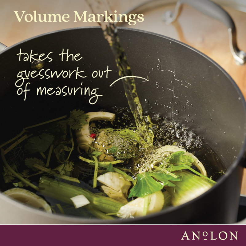 Anolon Advanced Home Hard Anodized Nonstick Cookware Set, 11 Piece, Gray