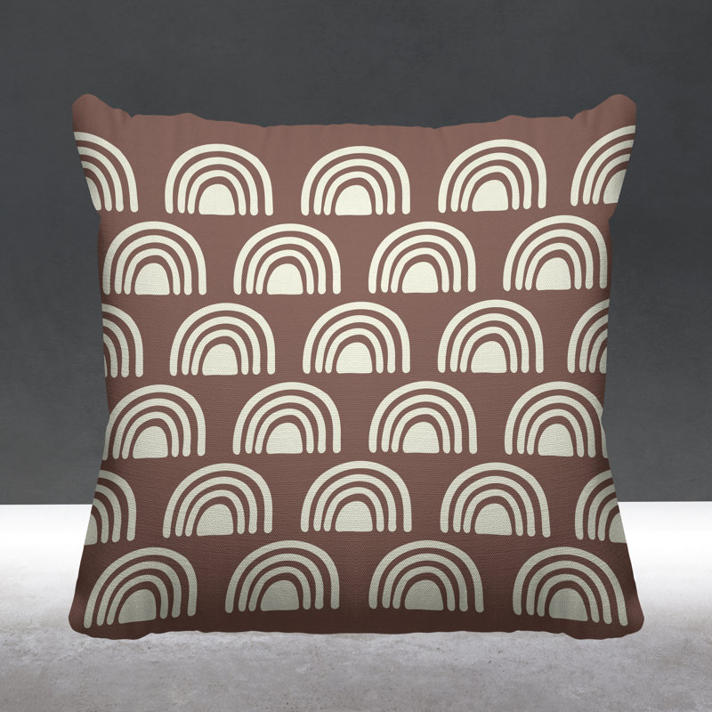 Coussin décoratif à motif abstrait, L 15 po x H 15 po, Nu