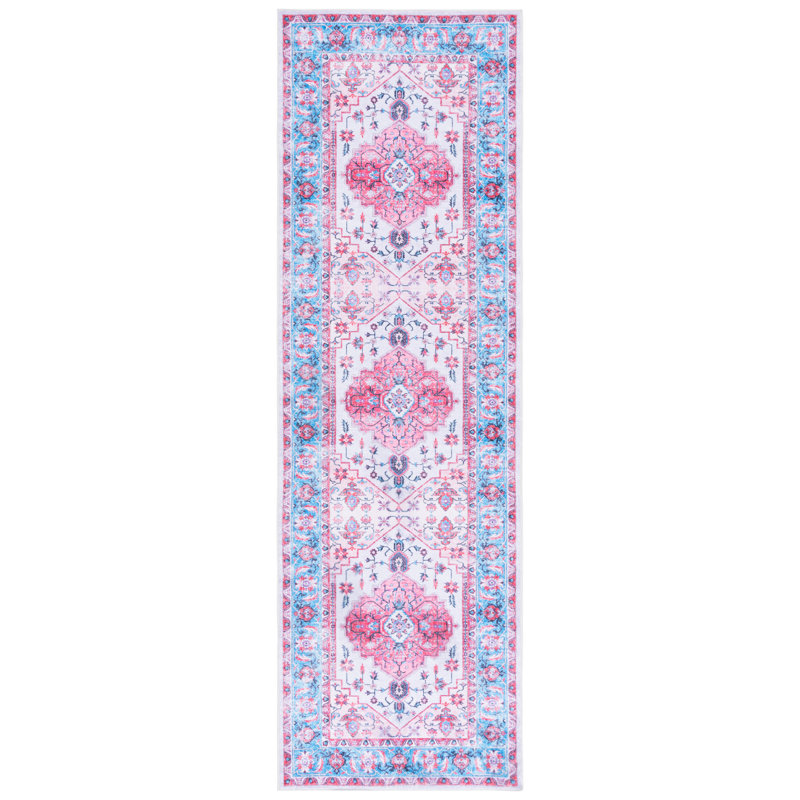 Tapis oriental lavable à la machine Farfan 314 Performance, Tapis de couloir 2 pi 6 po x 8 pi