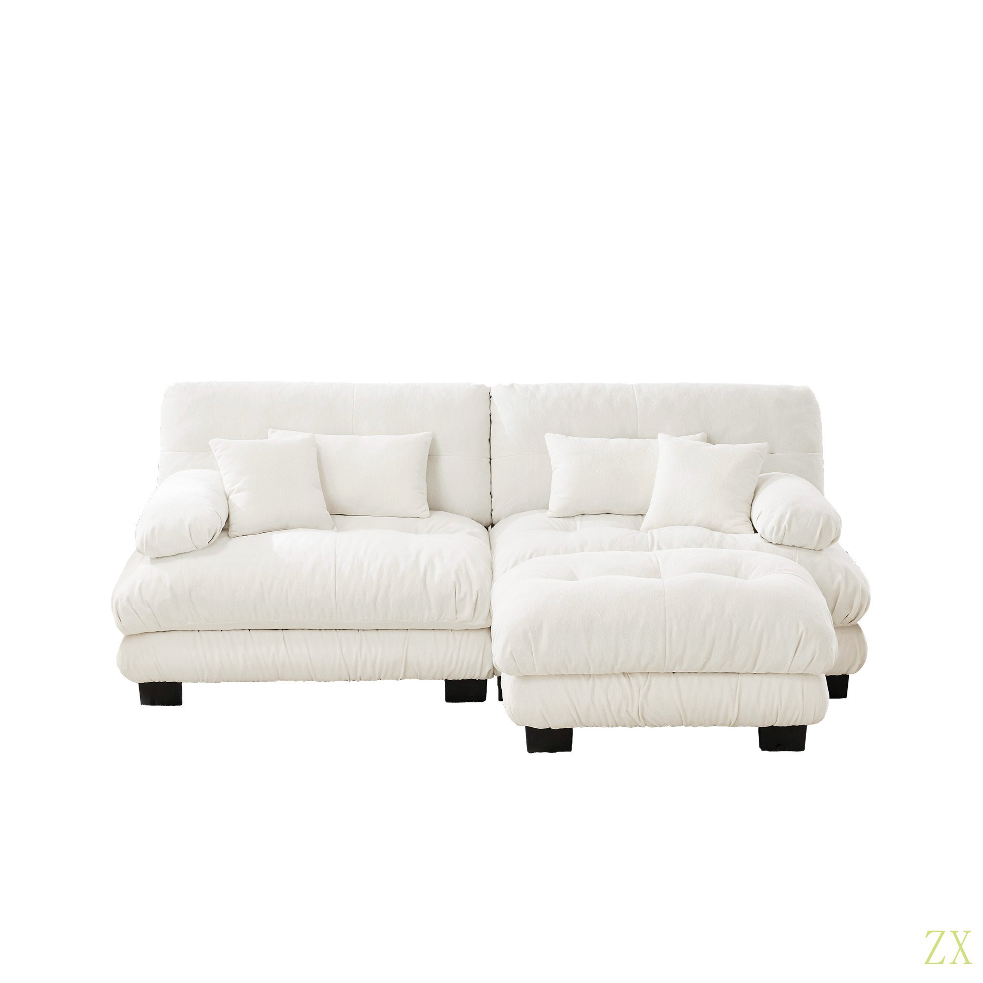 Latitude Run® Cloud Couch Sectional Sofa For Living Room, Chenille 2 ...