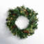 Artificial 24" LED Mixed Pine Christmas Wreath with Pinecones, Green