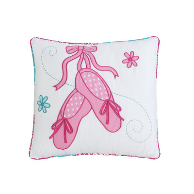Appliqued Cotton Throw Pillow