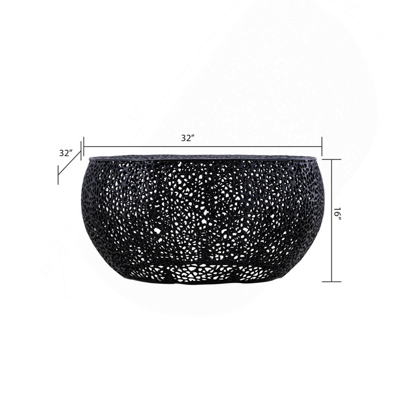 Table basse ronde noire, Noir