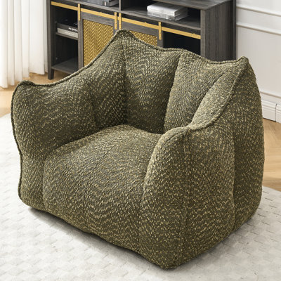 Fauteuil à billes en chenille Comfy - mousse très résistante pour les adultes dans le salon, la chambre à coucher, les jeux, la lecture, la télévision et très confortable avec lecture