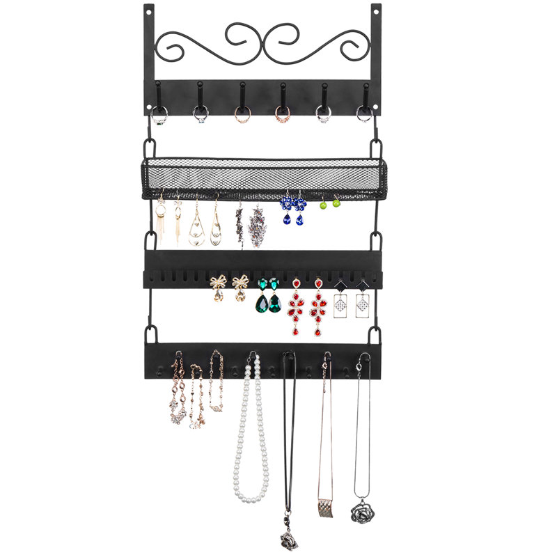 Lalla Wall Mounted Jewellery Box, Black