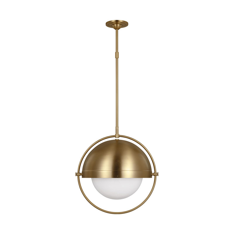 Bacall 1 - Light Pendant, Aged Iron, 20.63" H x 19.5" W x 19.5" D