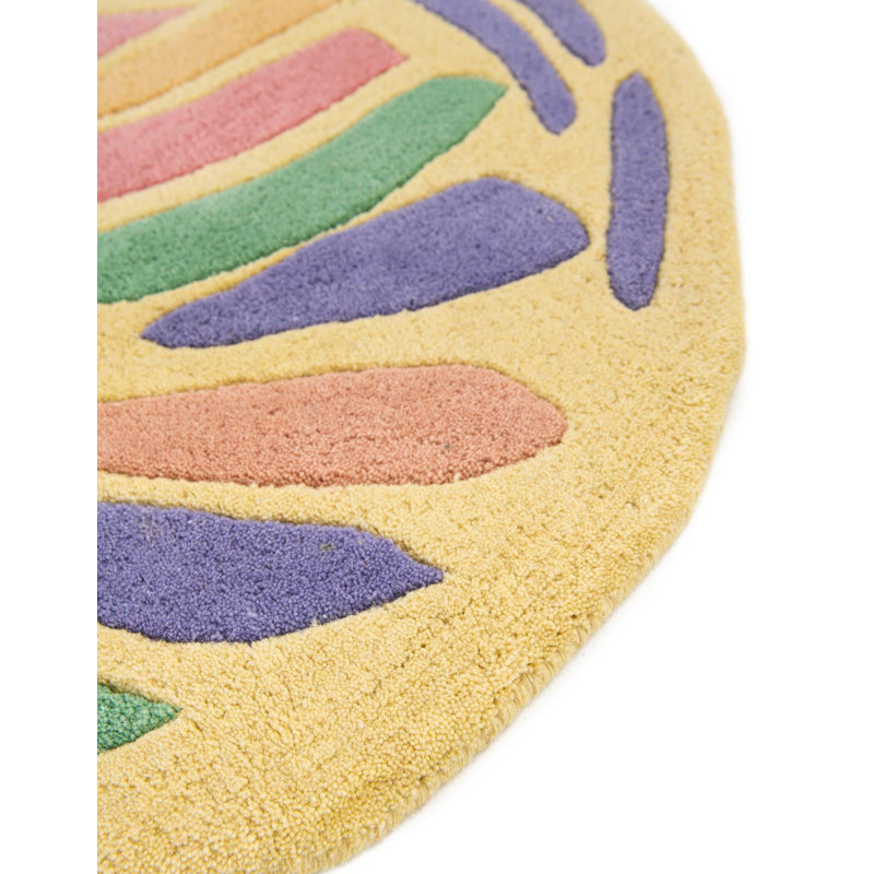 Tapis en laine pour enfants Unique Loom Butterfly Playtime, Nouveauté 3 pi 4 po x 3 pi 11 po