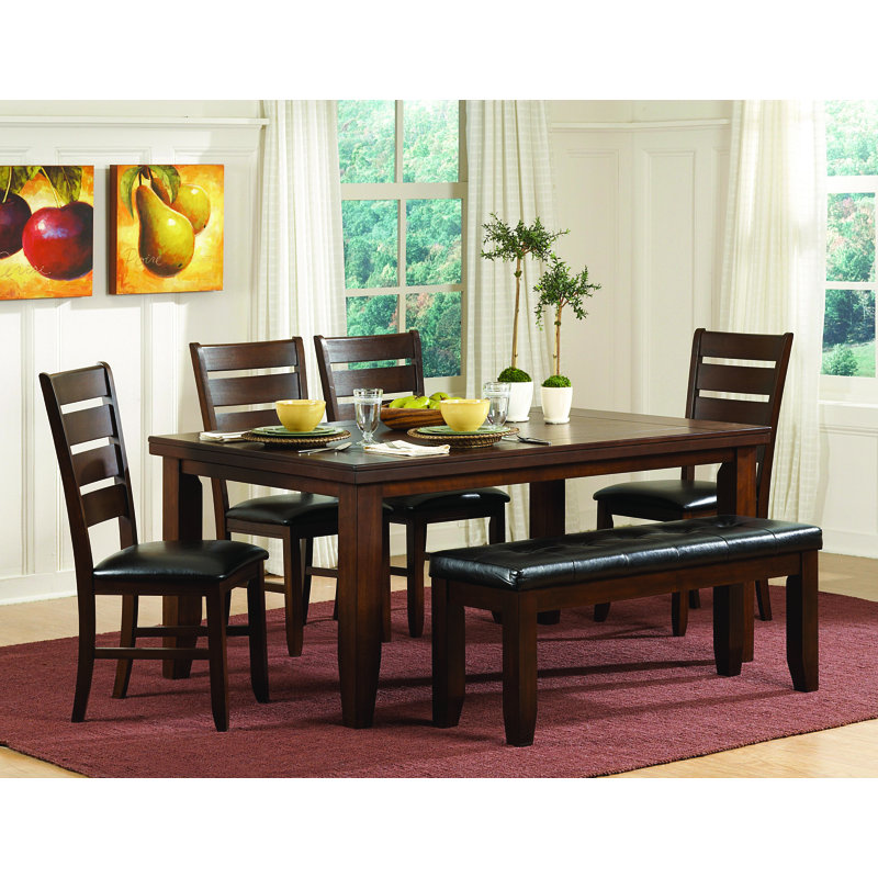 Table de salle à manger Leola, Chêne foncé, H 30 po x l 42 po x P 64 à 82 po
