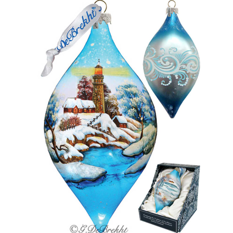 3.5'' Handmade Glass Holiday Shaped Ornament