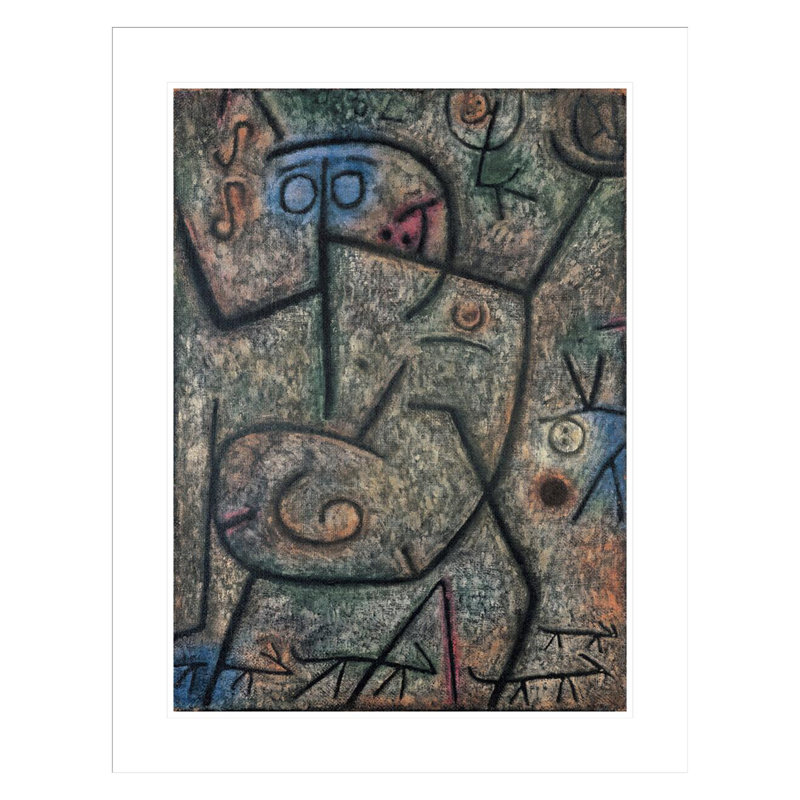 Oh! Ces rumeurs! par Paul Klee - Impression Giclée sur cadre, H 29,5 po x l 23,22 po