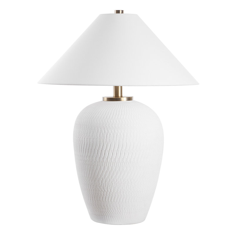 Vandita Matt White Table Lamp