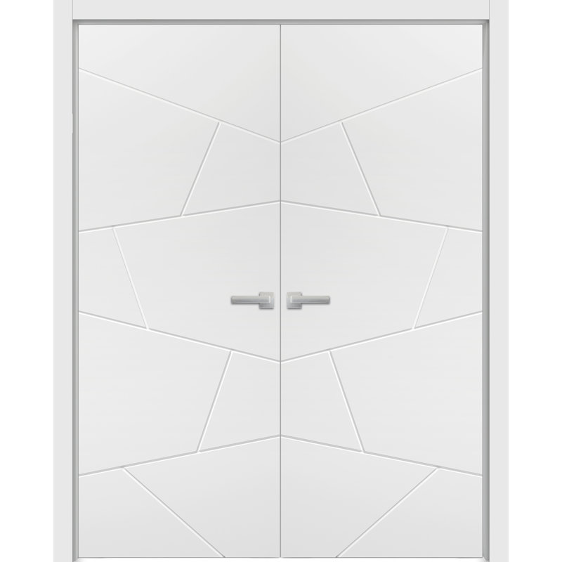Panelled Wood Planum French Doors, 48" x 84"