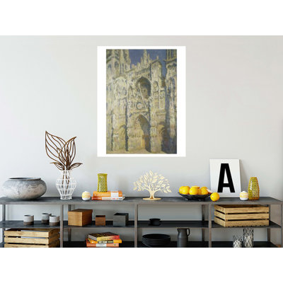 Cathédrale de Rouen en plein soleil: Harmonie en bleu et or par Claude Monet - Estampe numérique
