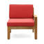 Canapé modulaire d'extérieur rouge en bois