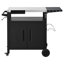 Chariot de barbecue extérieur avec armoire de rangement, table pliable