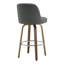 65CM Seat Height Swivel Upholstered Counter Stool with Solid Wood Frame(Set of 2)-2007049850