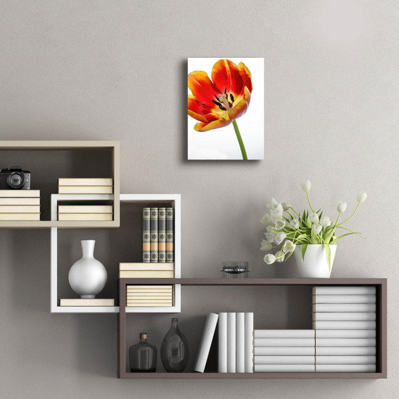 «Orange Poppy Opened Today» par Pamela Plummer, H 16 po x l 12 po x P 0,13 po