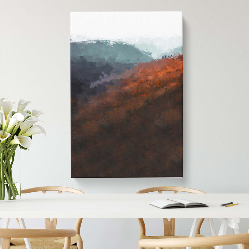 Road Through An Autumn Forest In Abstract - Wrapped Canvas, 50cm H x 35cm W x 3cm D
