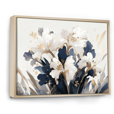 Or doré, impressions d'iris blanc