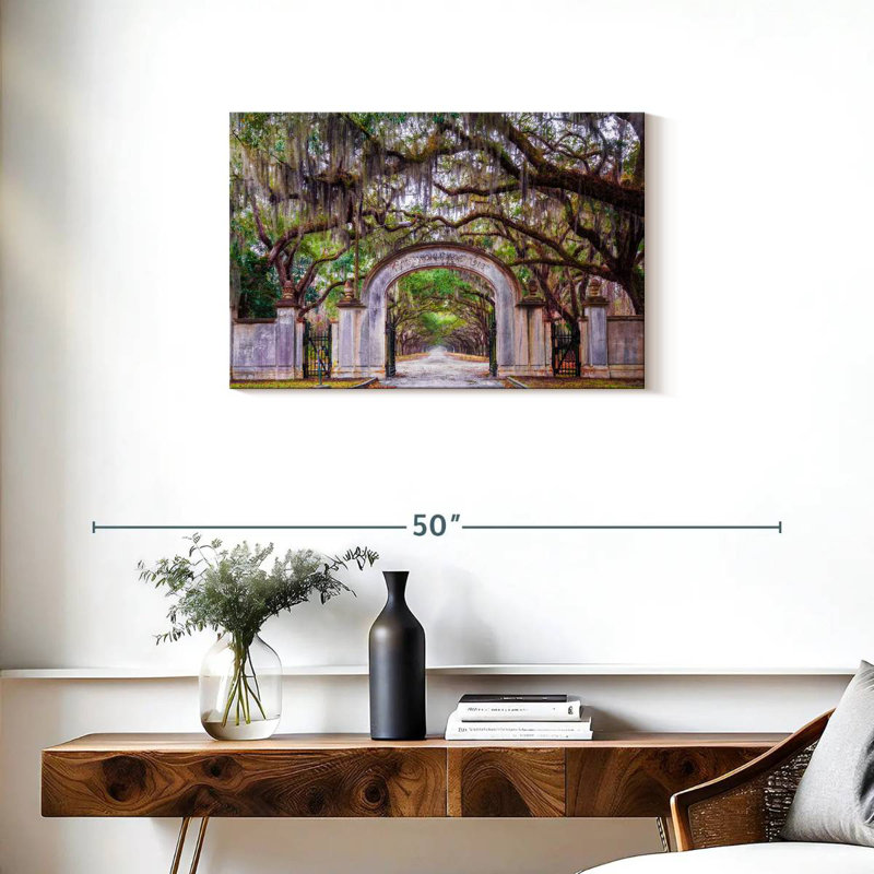 Entrée de la plantation Nicci Wormsloe, H 20 po x l 30 po