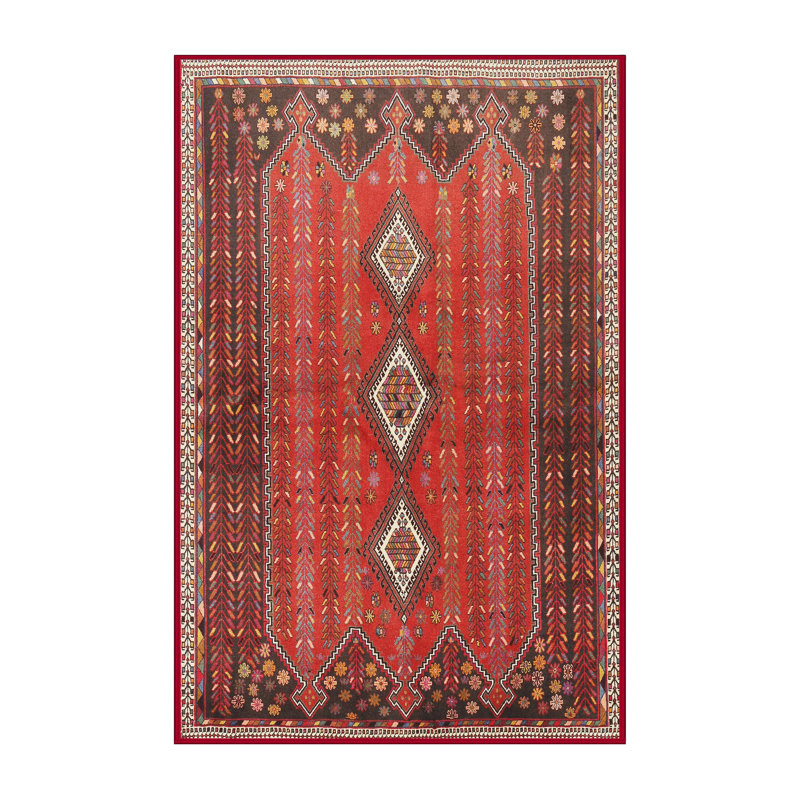 Tapis rouge à motif sud-ouest, Rectangle 5 pi x 8 pi