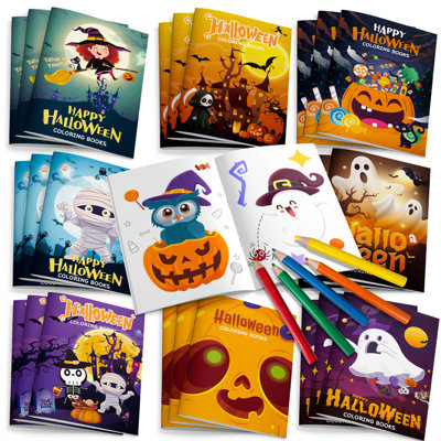 Halloween Coloring Books, 24 Pcs Halloween Painting Book