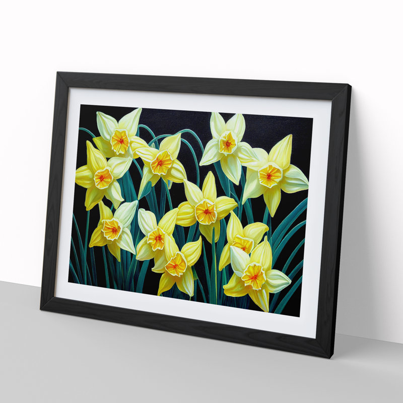 Angelical Daffodil Flowers - Framed Print