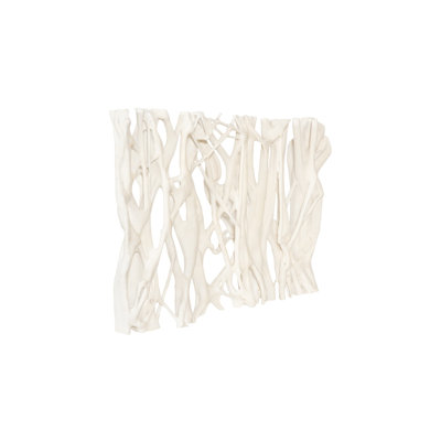 Cast Entwined Rectangular Wall Root, Faux Bleached