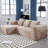 Modular Sectional Sofa, L-Shaped Sofa With Small Side Pockets-1780473960