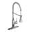 Euro Collection High-Arc Single Handle Kitchen/Bar Faucet with 2-Function Pull-Down Spring Spout Sprayer - Chrome Polished