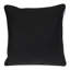 Coussin noir à fermeture à glissière 100% coton