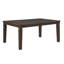 Table de salle à manger classique classique espresso foncé, feuille amovible, mobilier en bois élégant