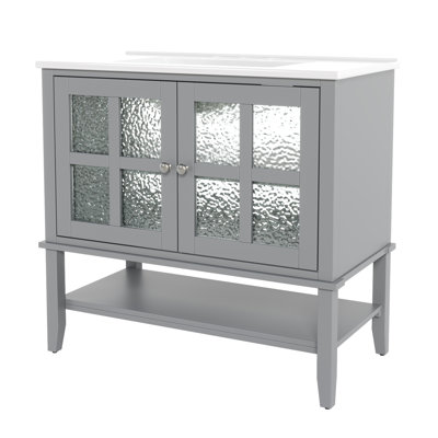 Meuble-lavabo 36 po avec lavabo en céramique