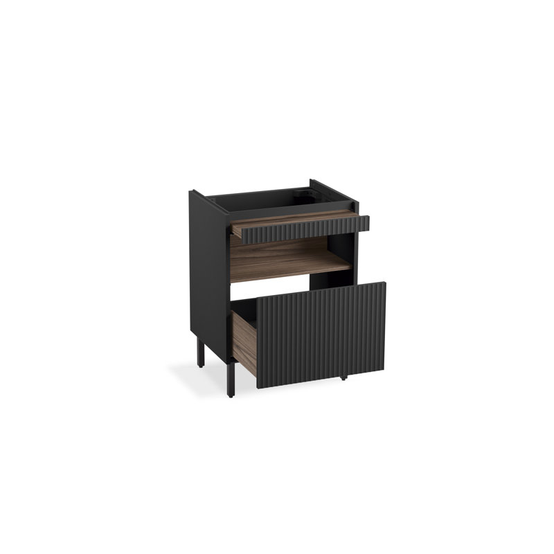 Spacity 22-3/4 In. Wall-Hung Bathroom Vanity Cabinet, Dark Steel