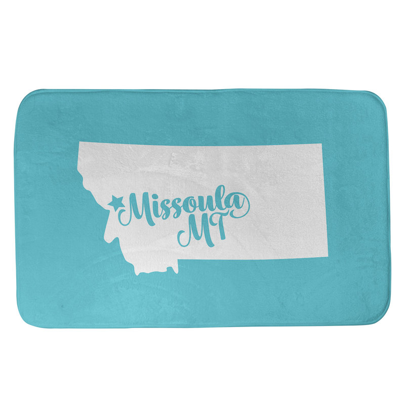 Tapis pour salle de bain ancrage alaska, l 21 po x L 34 po, Gris, Missoula Montana